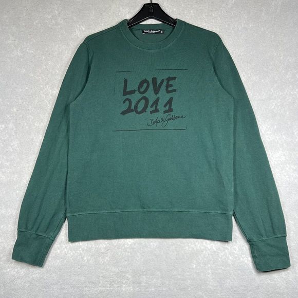 DOLCE & GABBANA LOVE SWEATER 2011 COLLECTION WOMEN’S SIZE: 50 GREEN LONG SLEEVE - Picture 1 of 10
